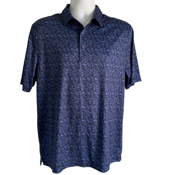 Greg Norman ML75 Play Dry Shark Print Polo Shirt Men's Medium New NWOT - Picture 2 of 9